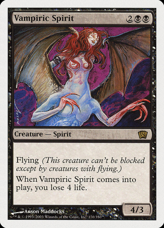Vampiric Spirit (8th Edition) [Oversize Cards] | Yard's Games Ltd