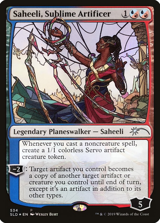 Saheeli, Sublime Artificer (Stained Glass) [Secret Lair Drop Promos] | Yard's Games Ltd