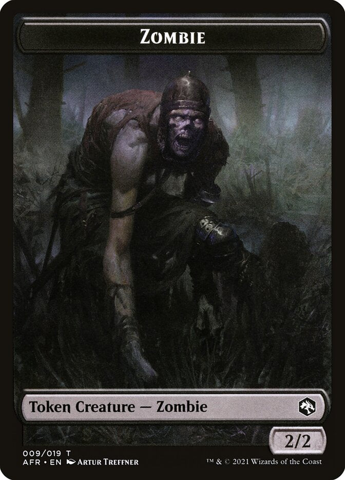 Zombie // Dog Illusion Double-Sided Token [Dungeons & Dragons: Adventures in the Forgotten Realms Tokens] | Yard's Games Ltd