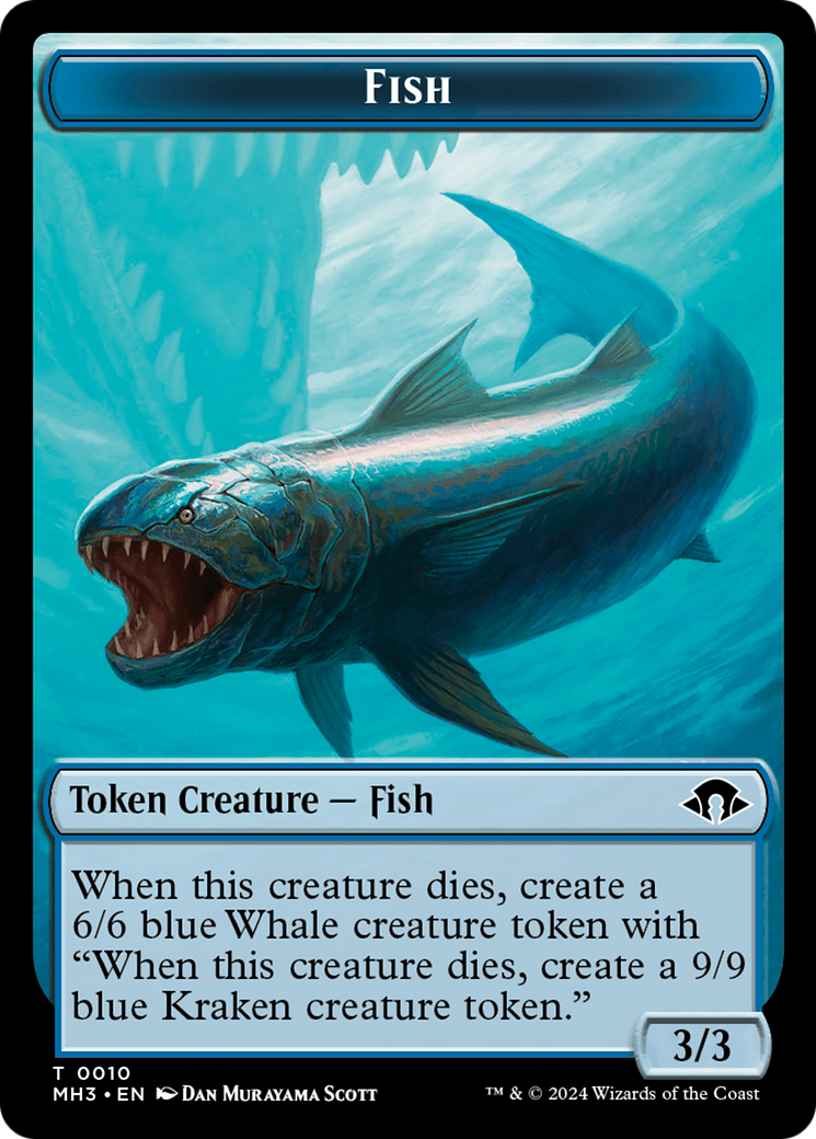 Eldrazi Spawn // Fish Double-Sided Token [Modern Horizons 3 Tokens] | Yard's Games Ltd