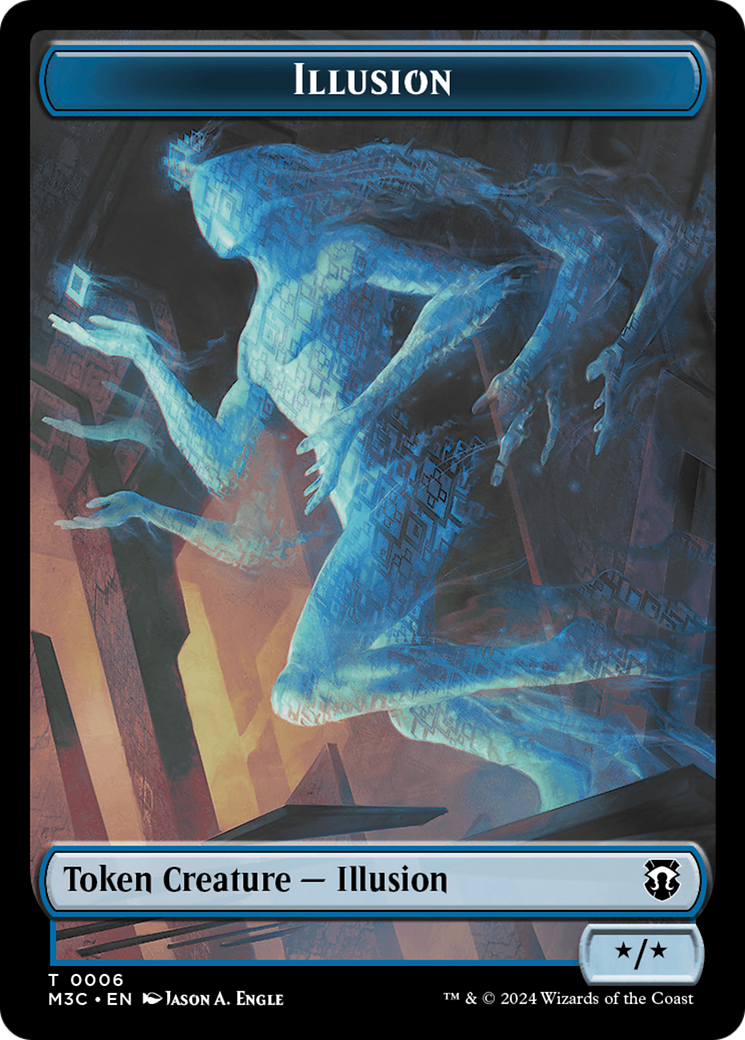 Illusion // Servo Double-Sided Token [Modern Horizons 3 Commander Tokens] | Yard's Games Ltd