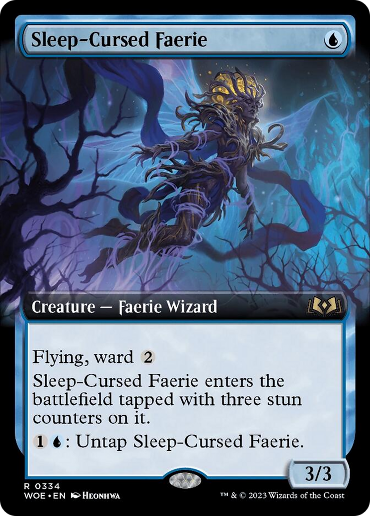 Sleep-Cursed Faerie (Extended Art) [Wilds of Eldraine] | Yard's Games Ltd