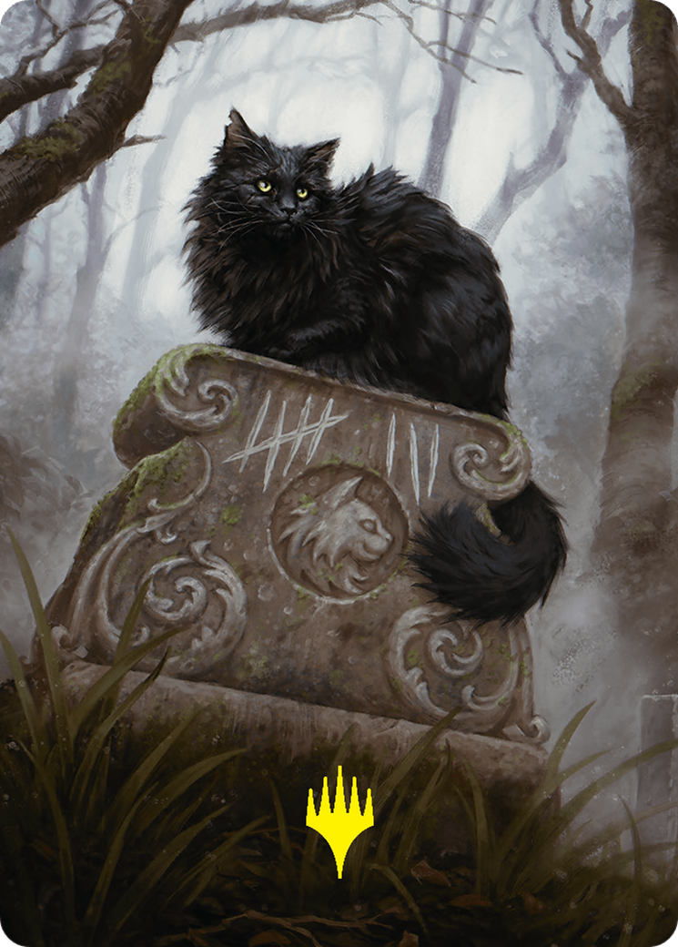 Nine-Lives Familiar 2 Art Card (36/54) (Gold-Stamped Planeswalker Symbol) [Foundations Art Series] | Yard's Games Ltd