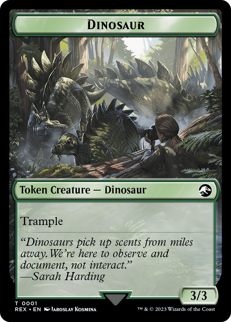 Fungus Dinosaur // Dinosaur (0001) Double-Sided Token [The Lost Caverns of Ixalan Tokens] | Yard's Games Ltd