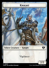 Treasure // Knight Double-Sided Token [Commander Masters Tokens] | Yard's Games Ltd