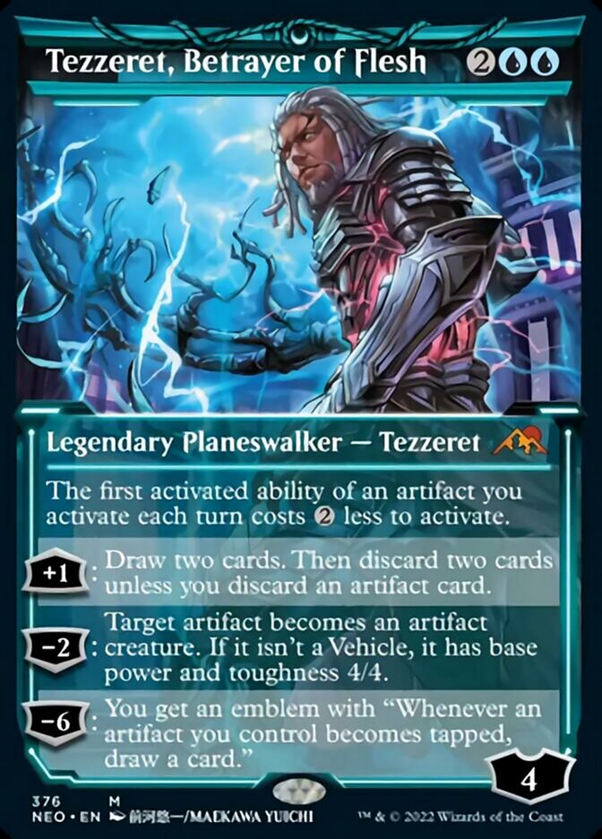 Tezzeret, Betrayer of Flesh (Showcase Soft Glow) [Kamigawa: Neon Dynasty] | Yard's Games Ltd