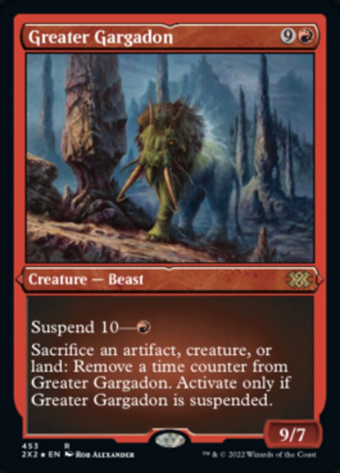 Greater Gargadon (Foil Etched) [Double Masters 2022] | Yard's Games Ltd