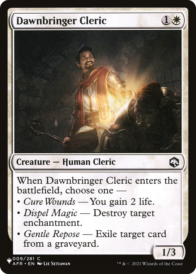 Dawnbringer Cleric [The List Reprints] | Yard's Games Ltd