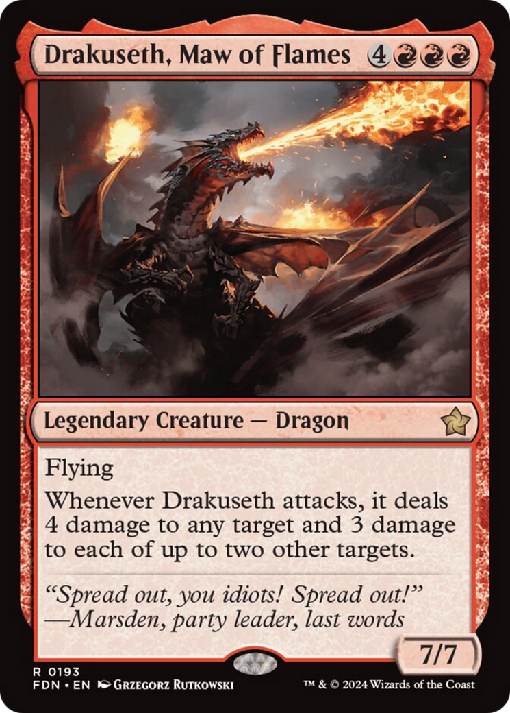 Drakuseth, Maw of Flames [Foundations] | Yard's Games Ltd