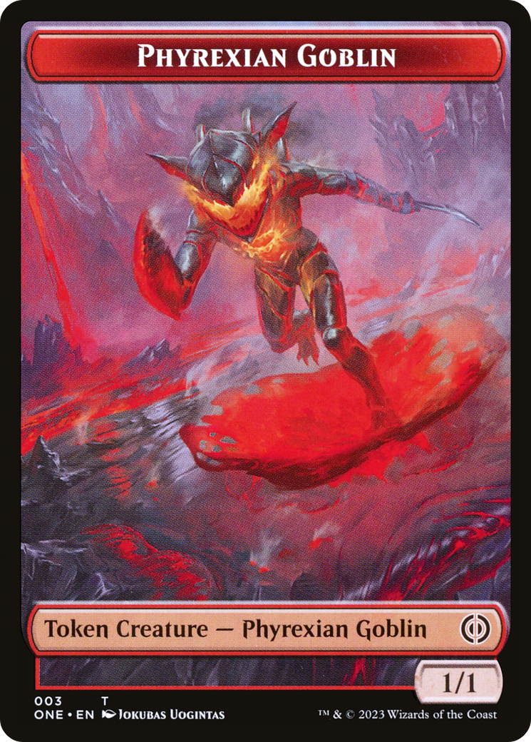 Phyrexian Goblin Token [Phyrexia: All Will Be One Tokens] | Yard's Games Ltd