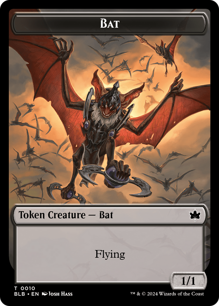 Bat // Intrepid Rabbit Double-Sided Token [Bloomburrow Tokens] | Yard's Games Ltd