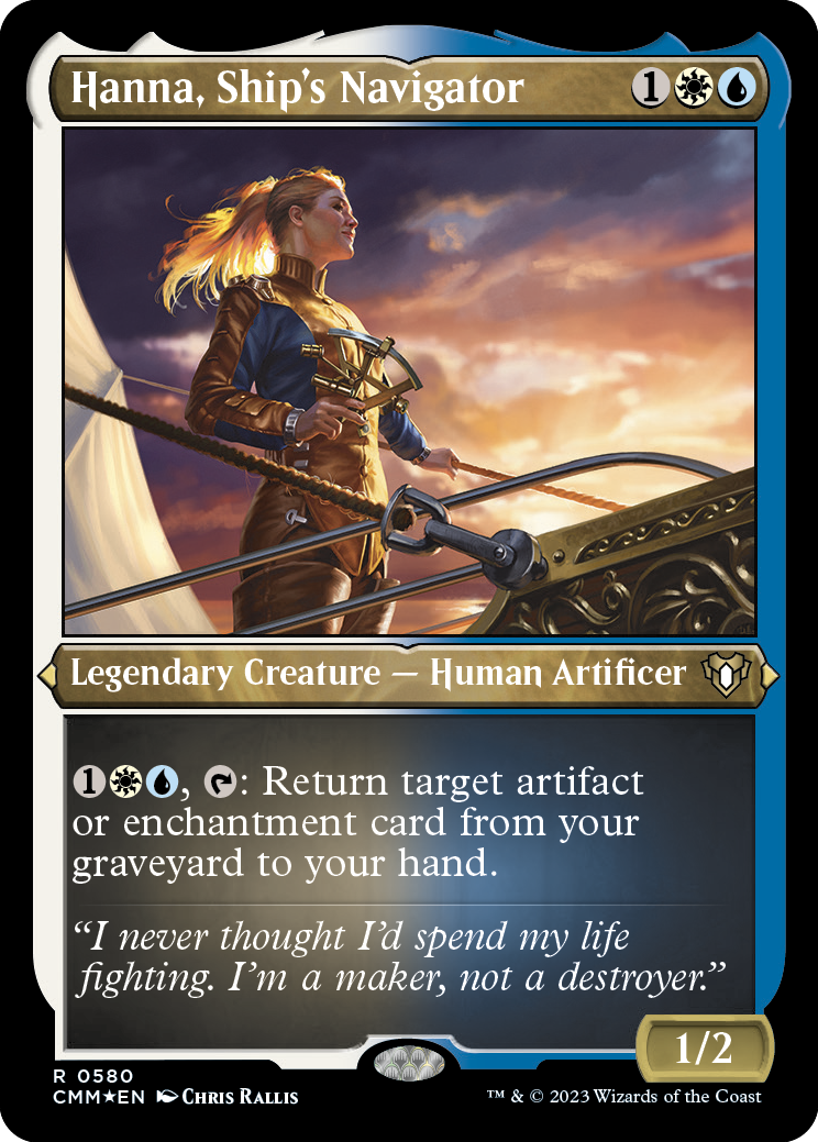 Hanna, Ship's Navigator (Foil Etched) [Commander Masters] | Yard's Games Ltd