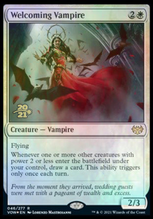 Welcoming Vampire [Innistrad: Crimson Vow Prerelease Promos] | Yard's Games Ltd