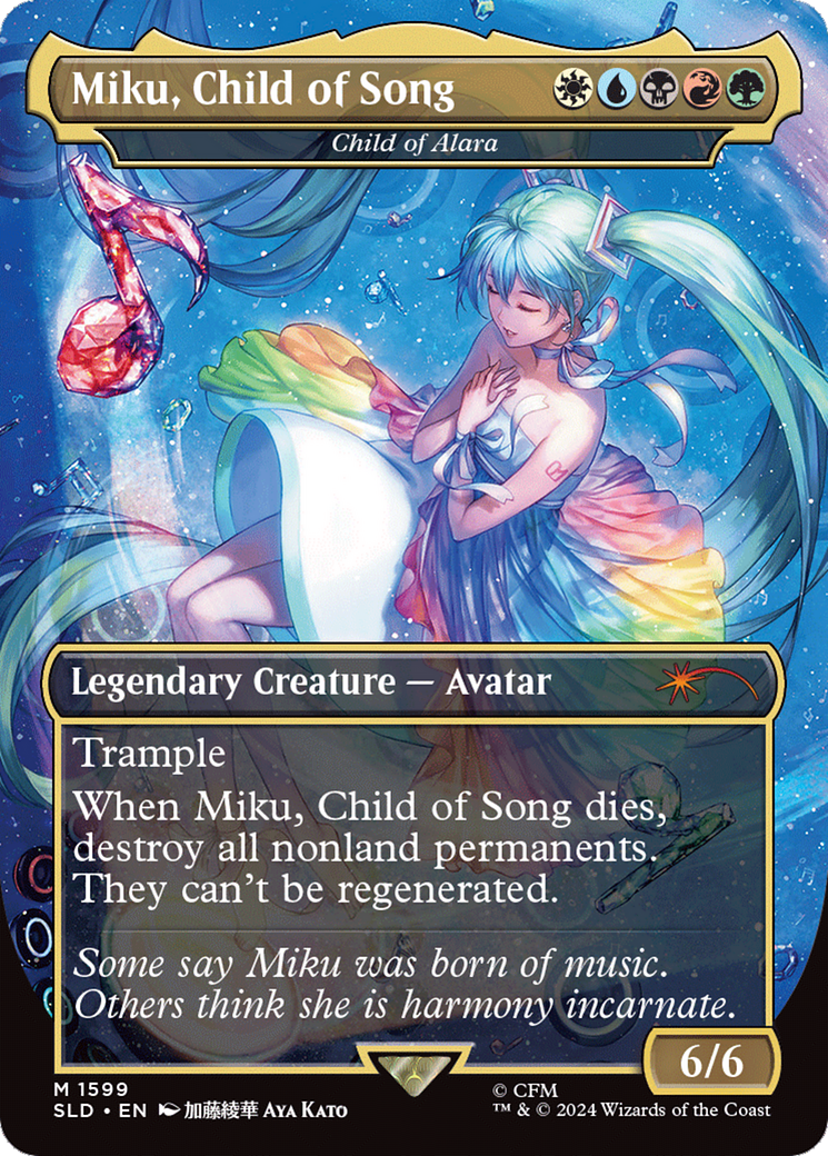 Miku, Child of Song - Child of Alara (Rainbow Foil) [Secret Lair Drop Series] | Yard's Games Ltd