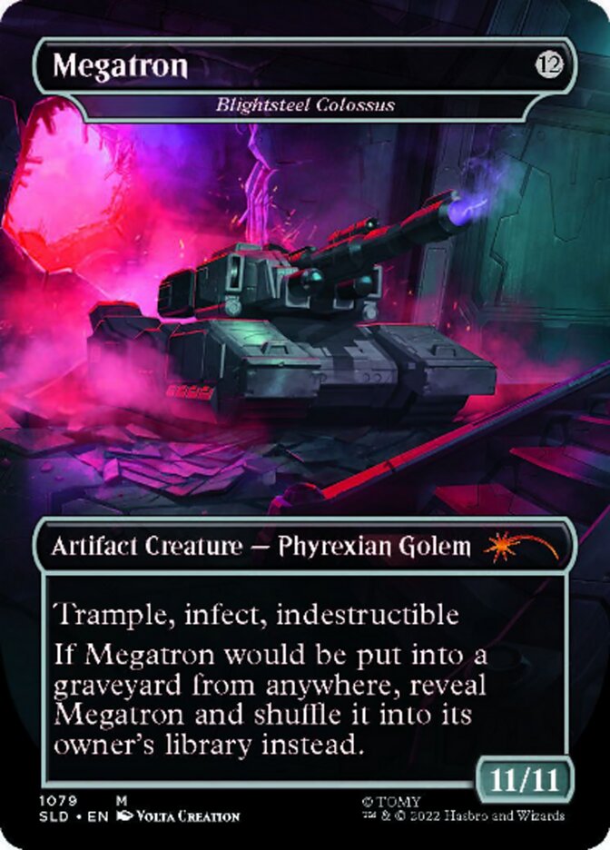 Blightsteel Colossus - Megatron (Borderless) [Secret Lair Drop Series] | Yard's Games Ltd