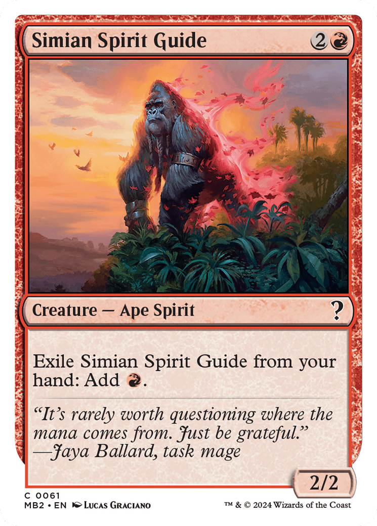 Simian Spirit Guide (White Border) [Mystery Booster 2] | Yard's Games Ltd