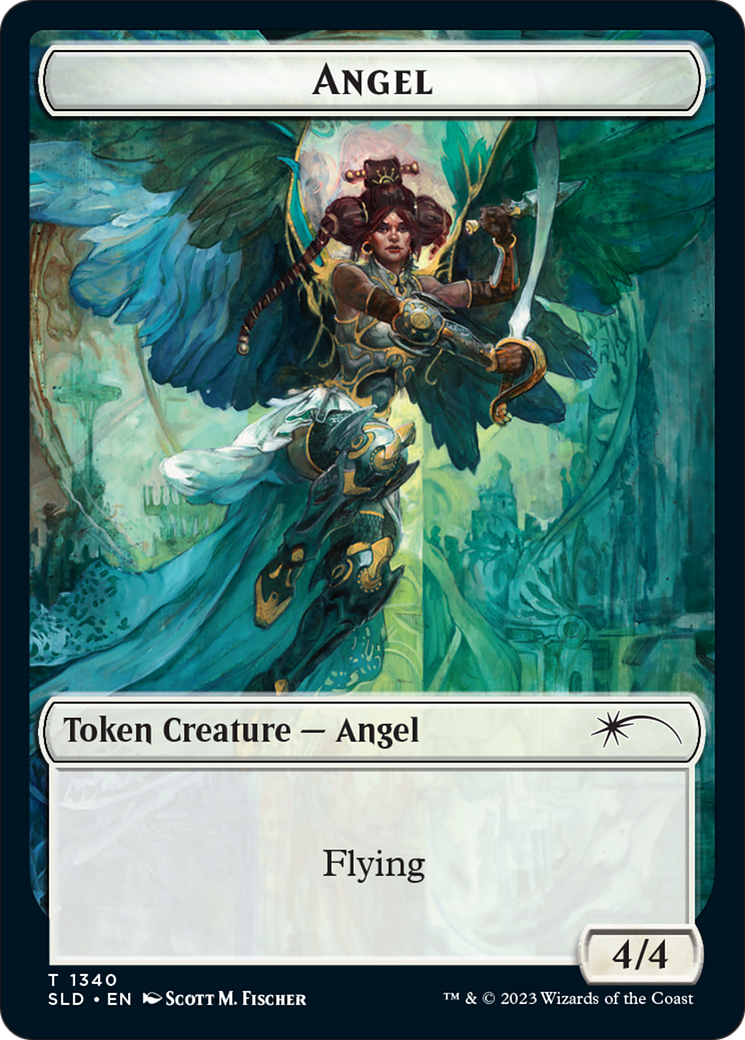 Angel (SLD) // Soldier (GRN) Double-Sided Token [Secret Lair: Angels Tokens] | Yard's Games Ltd