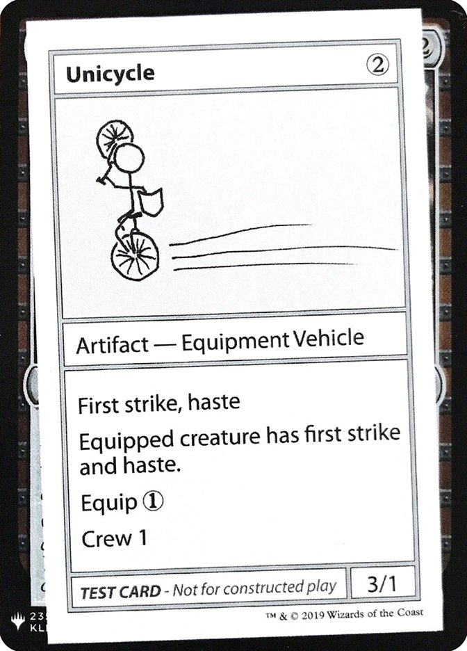 Unicycle [Mystery Booster Playtest Cards] | Yard's Games Ltd