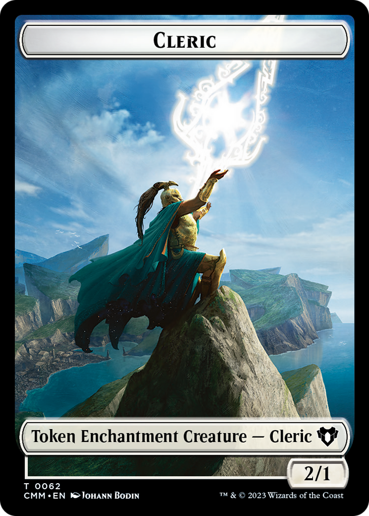 Elf Warrior // Cleric Double-Sided Token [Commander Masters Tokens] | Yard's Games Ltd