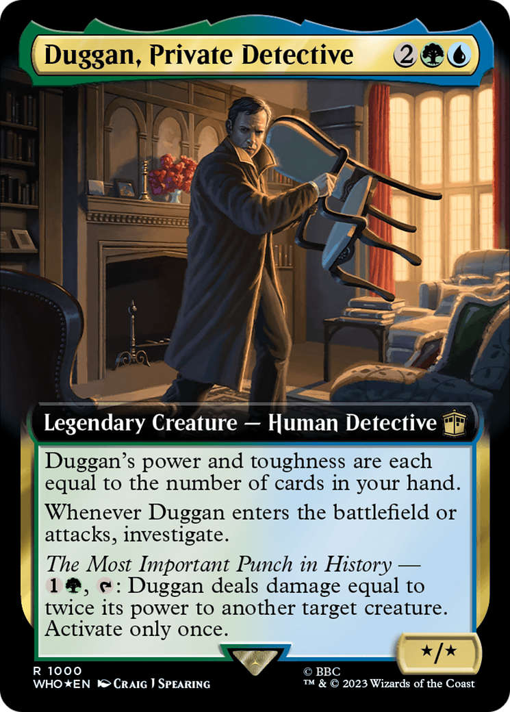 Duggan, Private Detective (Extended Art) (Surge Foil) [Doctor Who] | Yard's Games Ltd