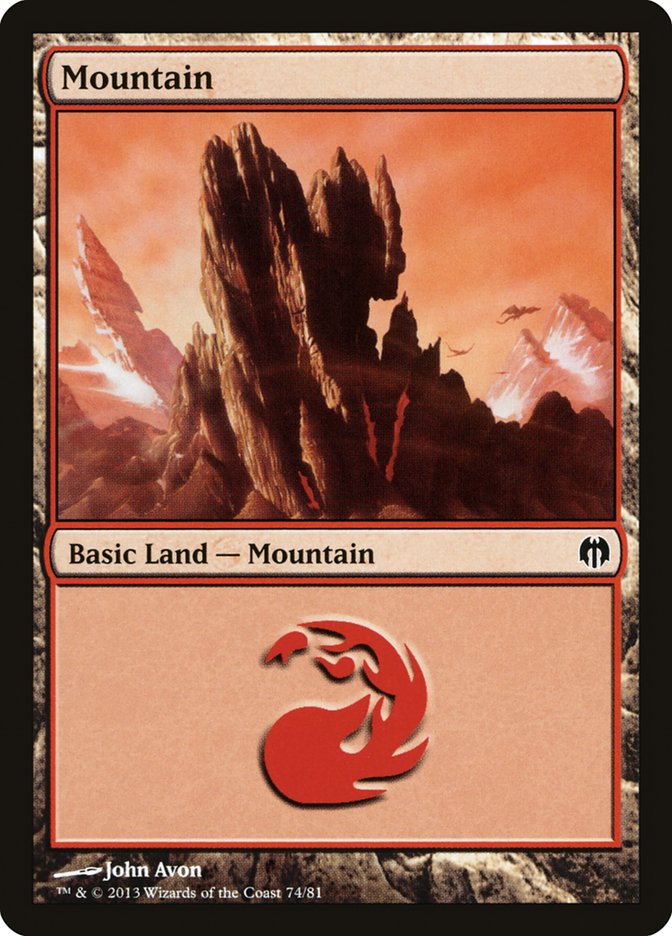 Mountain (74) [Duel Decks: Heroes vs. Monsters] | Yard's Games Ltd