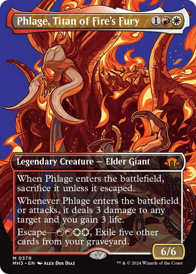 Phlage, Titan of Fire's Fury (Borderless) [Modern Horizons 3] | Yard's Games Ltd