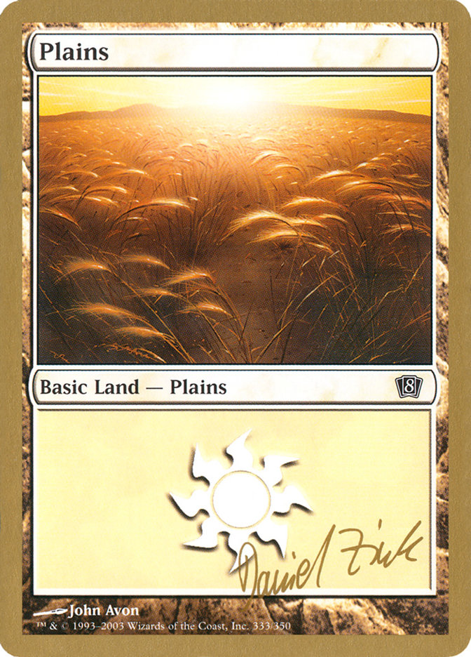 Plains (dz333) (Daniel Zink) [World Championship Decks 2003] | Yard's Games Ltd