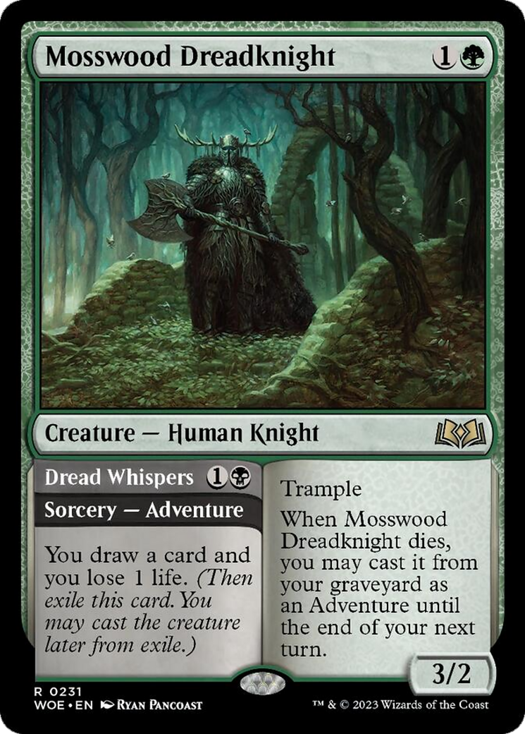 Mosswood Dreadknight // Dread Whispers [Wilds of Eldraine] | Yard's Games Ltd