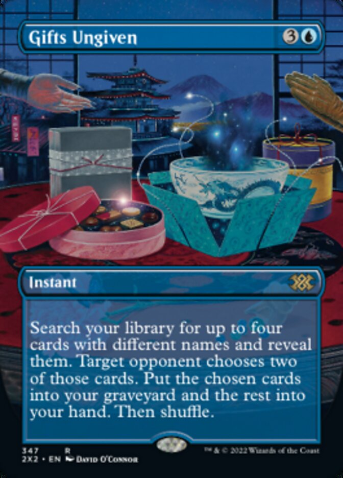 Gifts Ungiven (Borderless Alternate Art) [Double Masters 2022] | Yard's Games Ltd