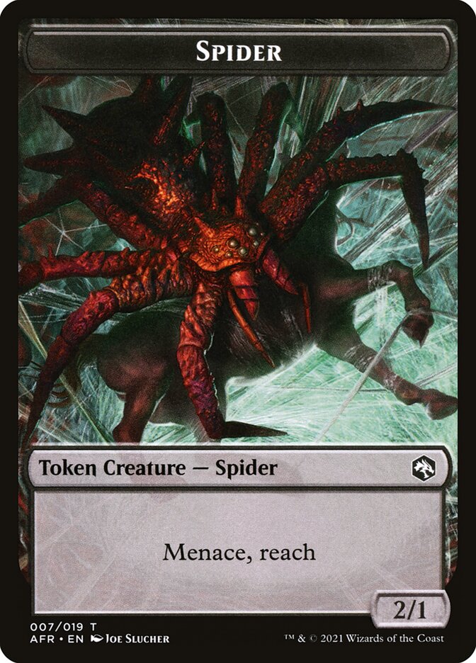 Spider // Icingdeath, Frost Tongue Double-Sided Token [Dungeons & Dragons: Adventures in the Forgotten Realms Tokens] | Yard's Games Ltd