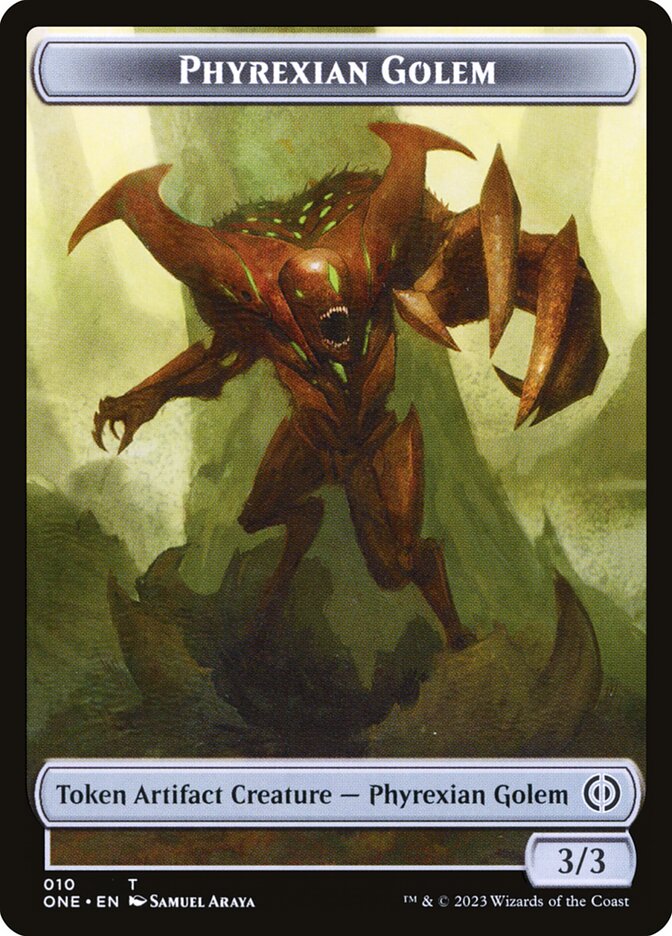 Phyrexian Goblin // Phyrexian Golem Double-Sided Token [Phyrexia: All Will Be One Tokens] | Yard's Games Ltd