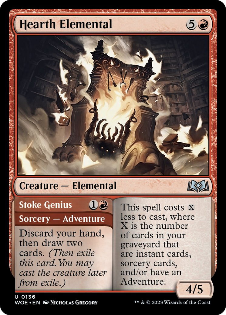 Hearth Elemental // Stoke Genius [Wilds of Eldraine] | Yard's Games Ltd