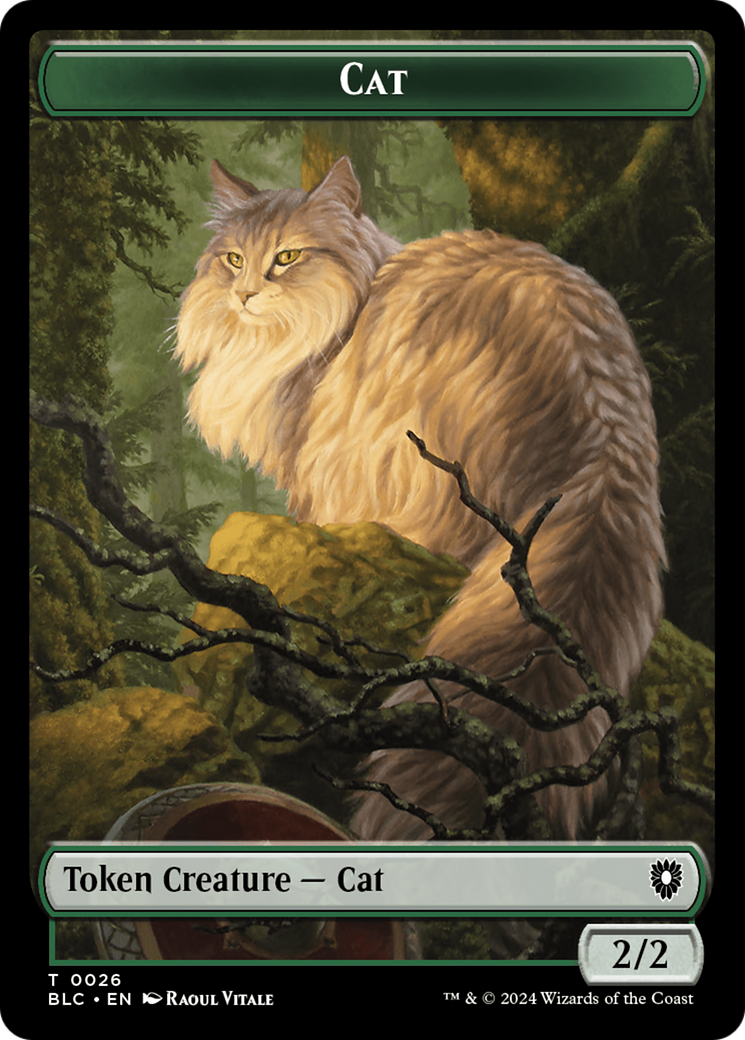 Elemental // Cat Double-Sided Token [Bloomburrow Commander Tokens] | Yard's Games Ltd