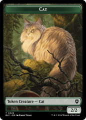 Elemental // Cat Double-Sided Token [Bloomburrow Commander Tokens] | Yard's Games Ltd