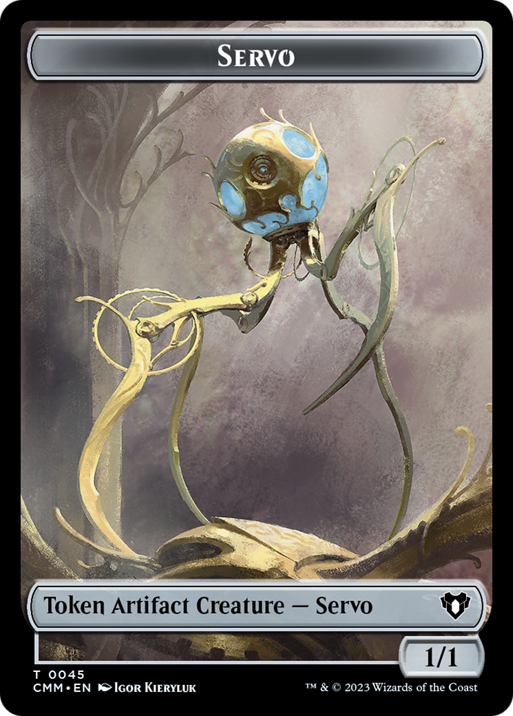 Soldier // Servo Double-Sided Token [Commander Masters Tokens] | Yard's Games Ltd