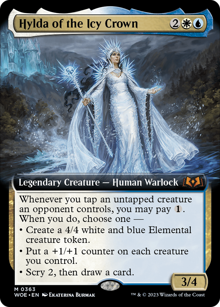 Hylda of the Icy Crown (Extended Art) [Wilds of Eldraine] | Yard's Games Ltd