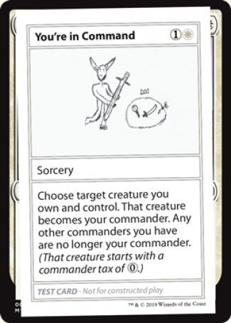 You're in Command (2021 Edition) [Mystery Booster Playtest Cards] | Yard's Games Ltd