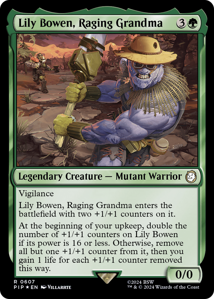 Lily Bowen, Raging Grandma (Surge Foil) [Fallout] | Yard's Games Ltd