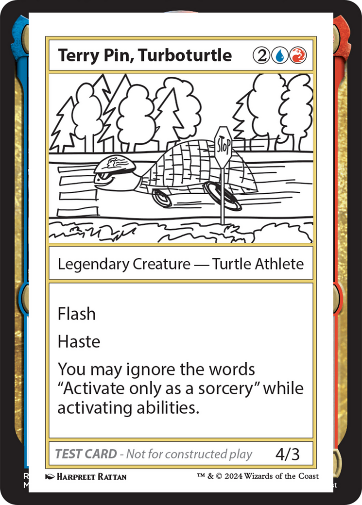 Terry Pin, Turboturtle [Mystery Booster 2 Playtest Cards] | Yard's Games Ltd