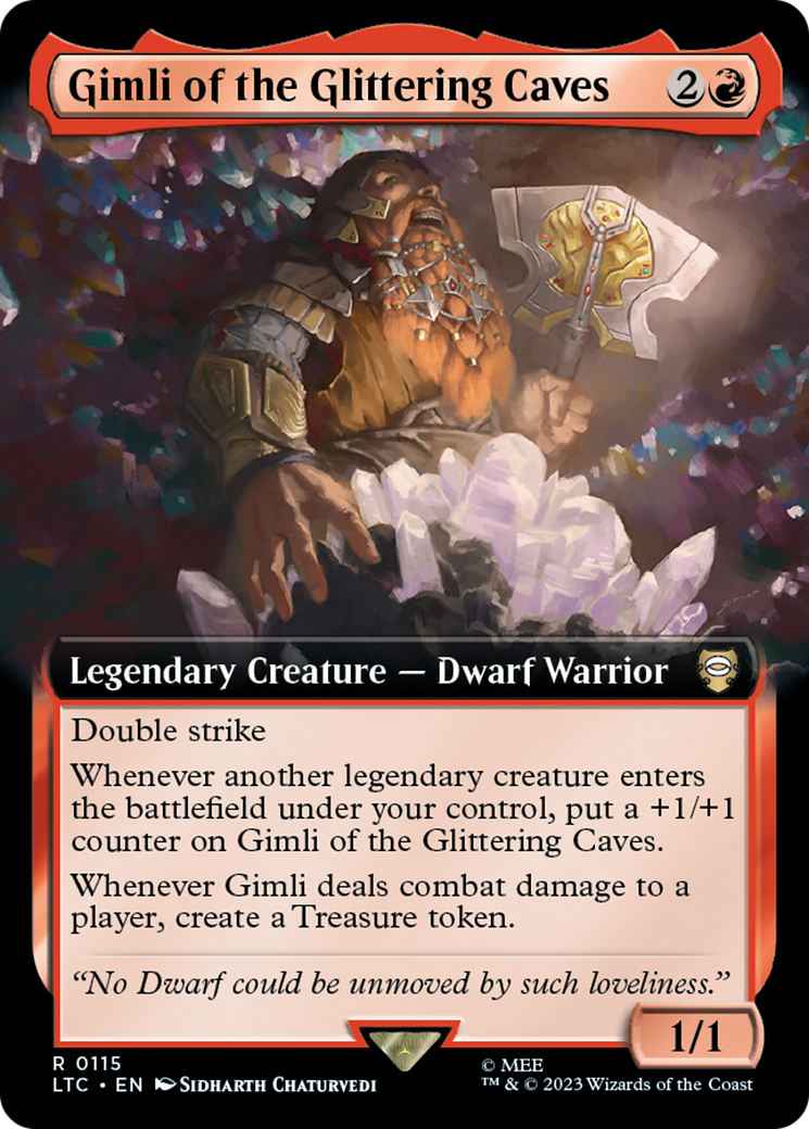 Gimli of the Glittering Caves (Extended Art) [The Lord of the Rings: Tales of Middle-Earth Commander] | Yard's Games Ltd