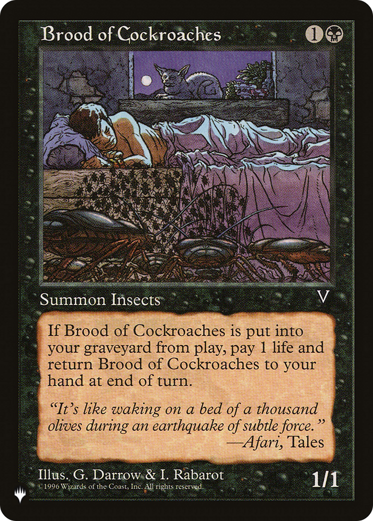 Brood of Cockroaches [The List] | Yard's Games Ltd