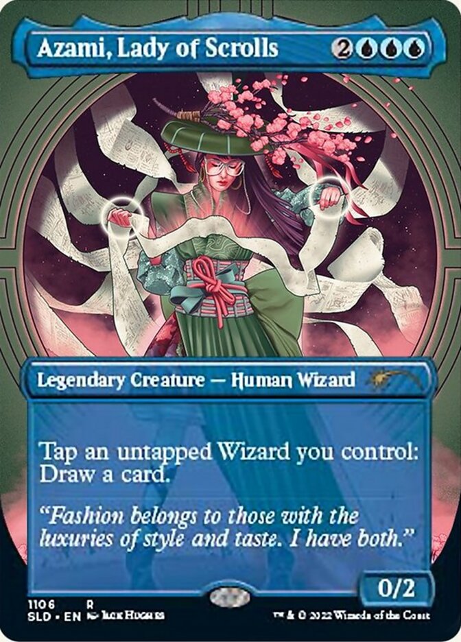 Azami, Lady of Scrolls (Borderless) [Secret Lair Drop Series] | Yard's Games Ltd