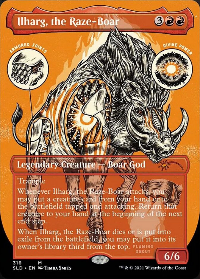 Ilharg, the Raze-Boar (Borderless) [Secret Lair Drop Series] | Yard's Games Ltd