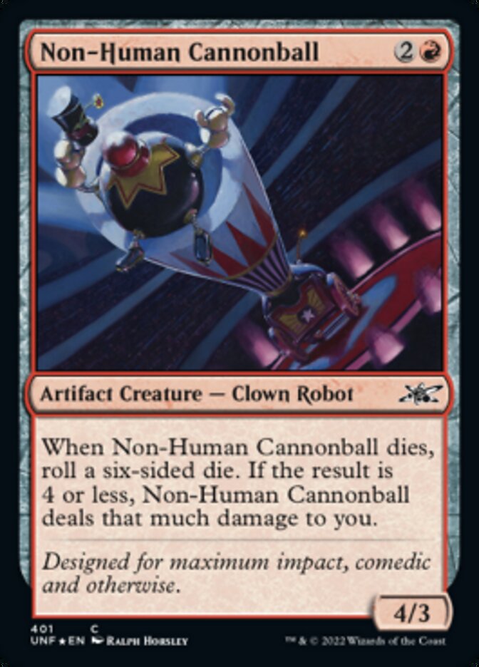 Non-Human Cannonball (Galaxy Foil) [Unfinity] | Yard's Games Ltd
