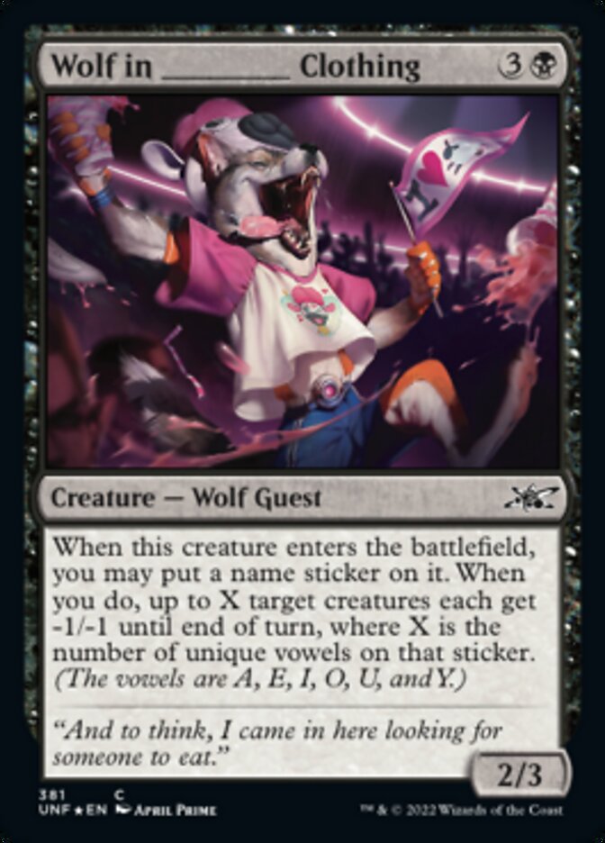 Wolf in _____ Clothing (Galaxy Foil) [Unfinity] | Yard's Games Ltd