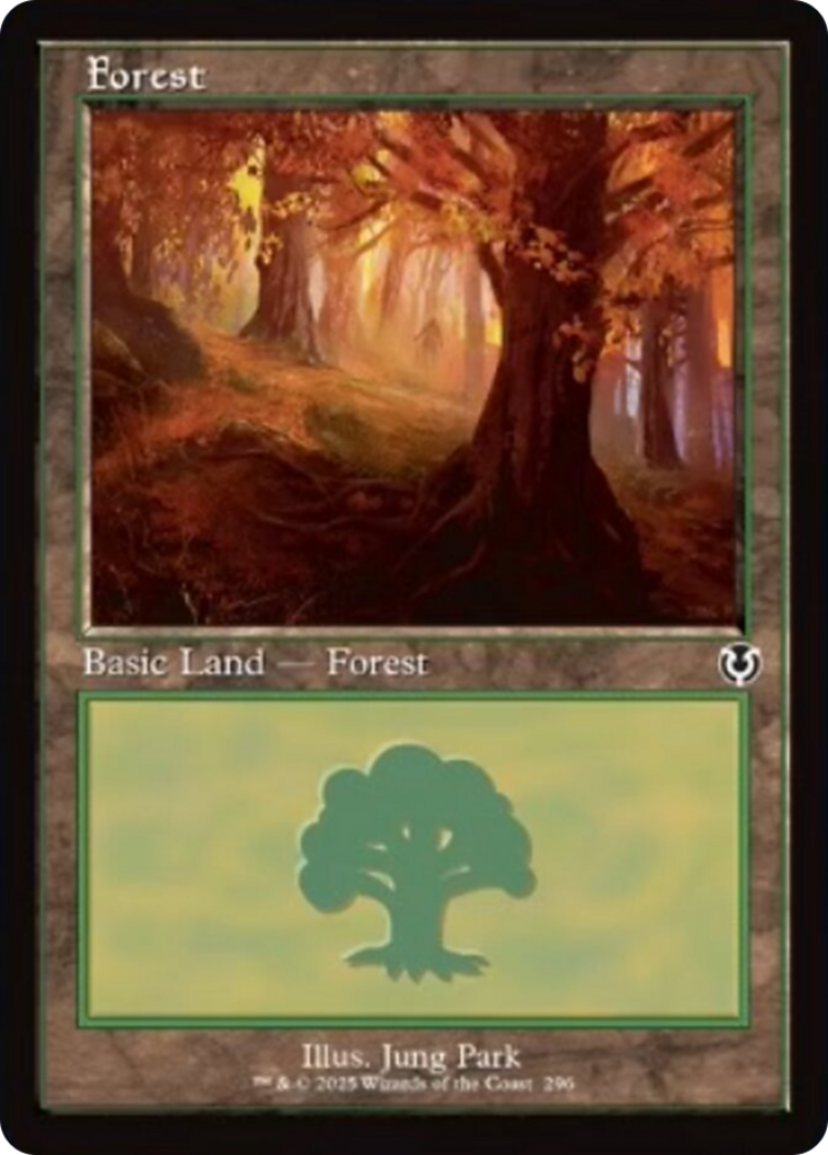 Forest (296) (Retro Frame) [Innistrad Remastered] | Yard's Games Ltd