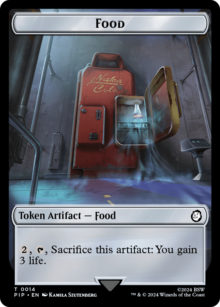 Food (0014) // Alien Double-Sided Token [Fallout Tokens] | Yard's Games Ltd