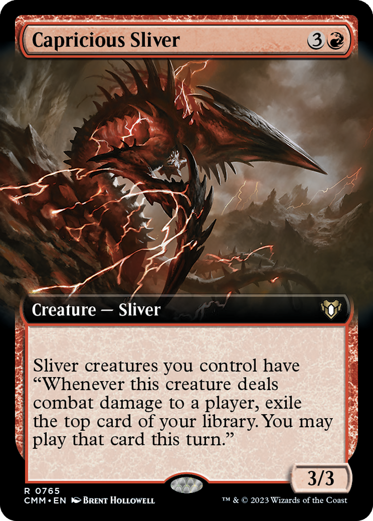 Capricious Sliver (Extended Art) [Commander Masters] | Yard's Games Ltd