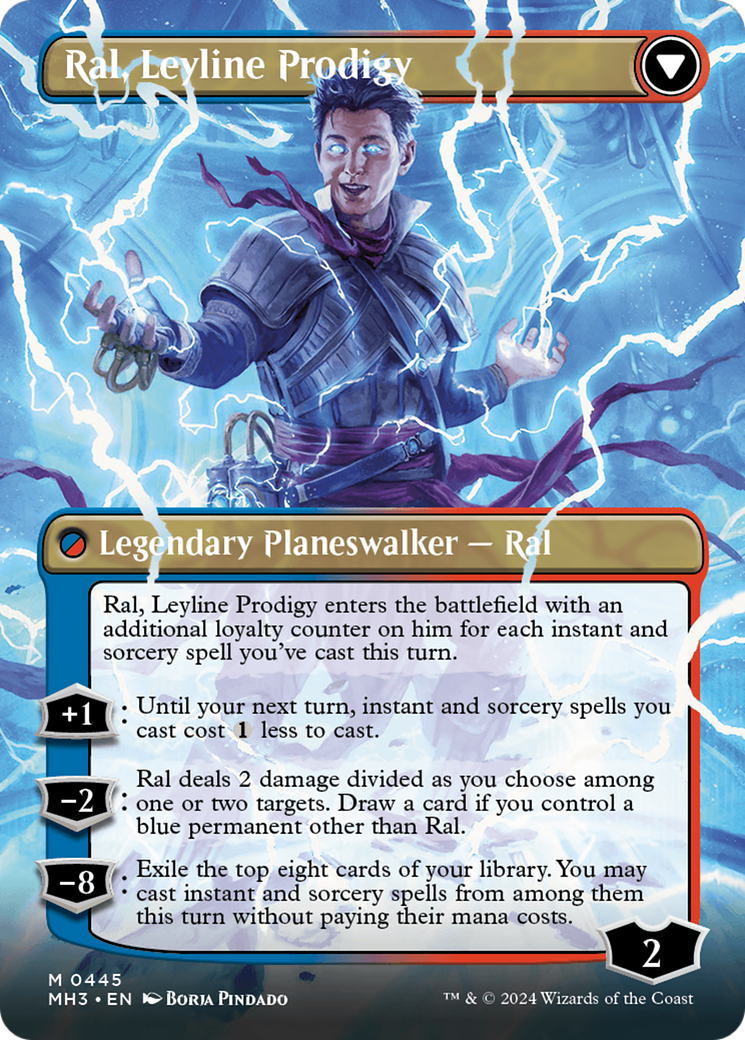 Ral, Monsoon Mage // Ral, Leyline Prodigy (Borderless) [Modern Horizons 3] | Yard's Games Ltd