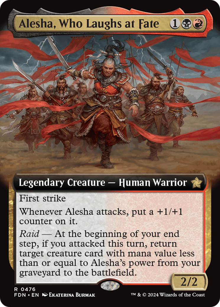 Alesha, Who Laughs at Fate (Extended Art) [Foundations] | Yard's Games Ltd